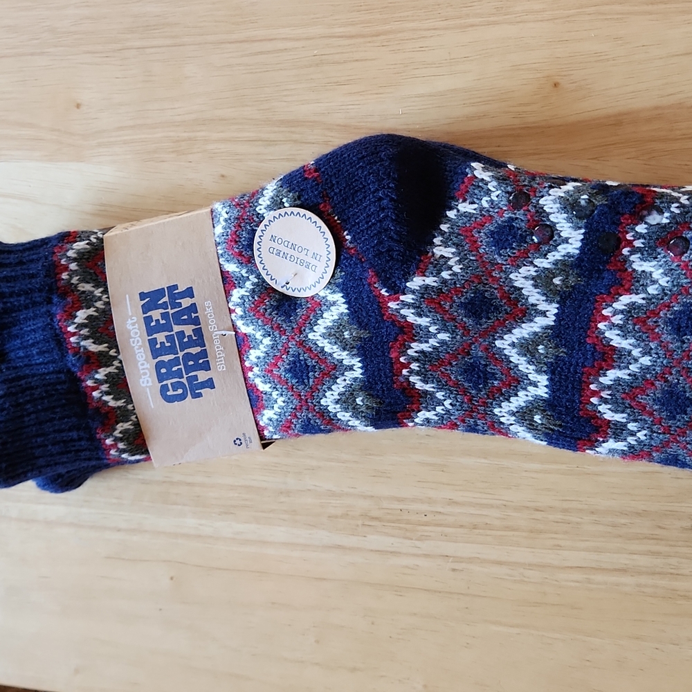 Green Treat Slipper Socks